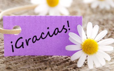 Agradecer y felicidad.